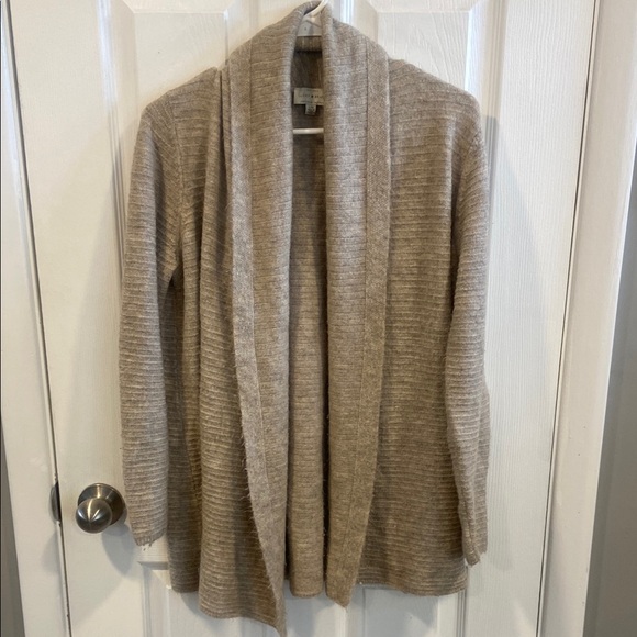 Lucky Brand Sweaters - Lucky Brand Beige Open Front Sweater Size Large
